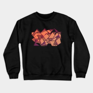 City mountains geometric abstract pink Crewneck Sweatshirt